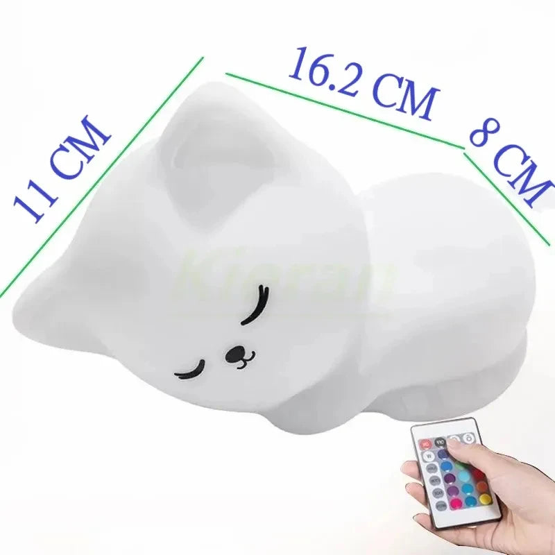 AuraWow™ – Soft Silicone Cat Night Light