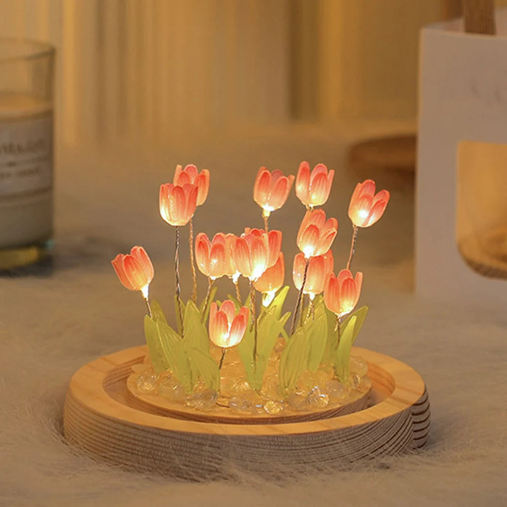 🌷 AuraWow™ – Glowing Tulip Night Lamp Rounded