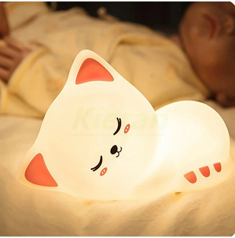 AuraWow™ – Soft Silicone Cat Night Light