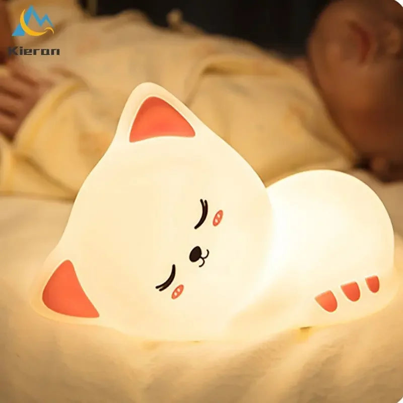 AuraWow™ – Soft Silicone Cat Night Light