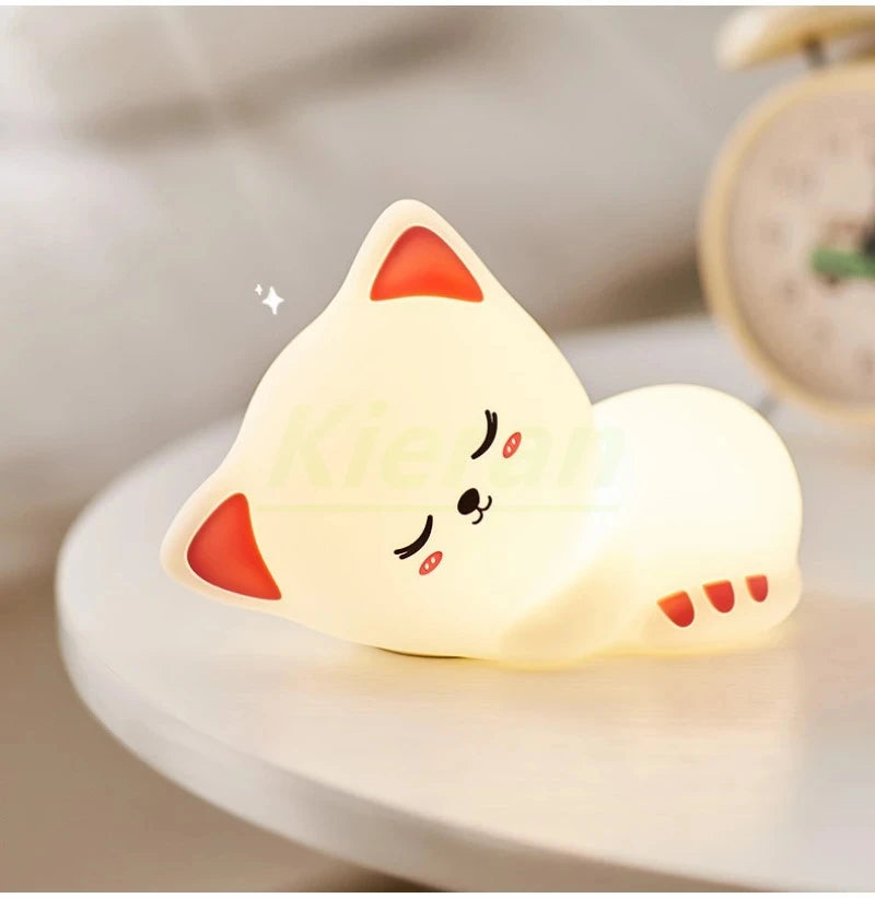 AuraWow™ – Soft Silicone Cat Night Light