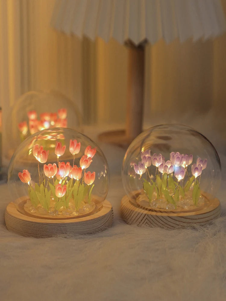 🌷 AuraWow™ – Glowing Tulip Night Lamp Rounded