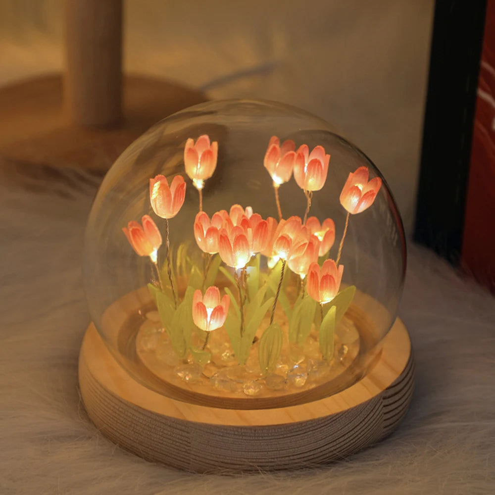 🌷 AuraWow™ – Glowing Tulip Night Lamp Rounded