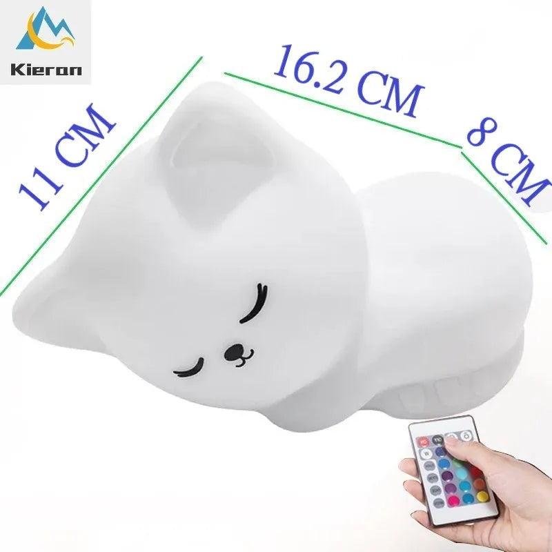 AuraWow™ – Soft Silicone Cat Night Light