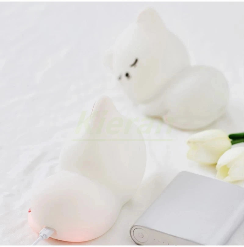 AuraWow™ – Soft Silicone Cat Night Light