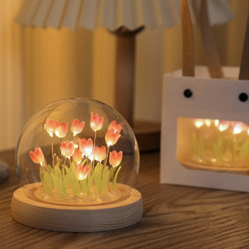 🌷 AuraWow™ – Glowing Tulip Night Lamp Rounded