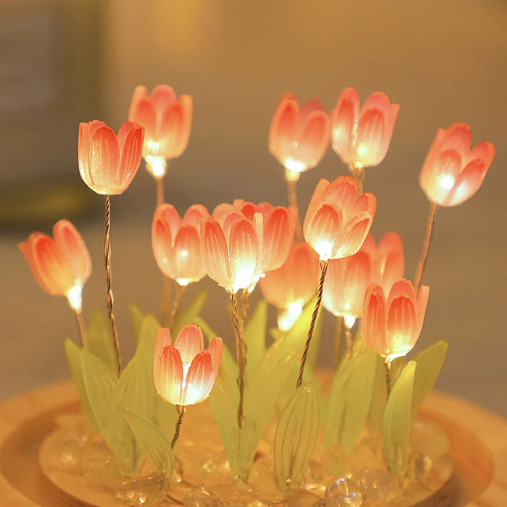 🌷 AuraWow™ – Glowing Tulip Night Lamp Rounded