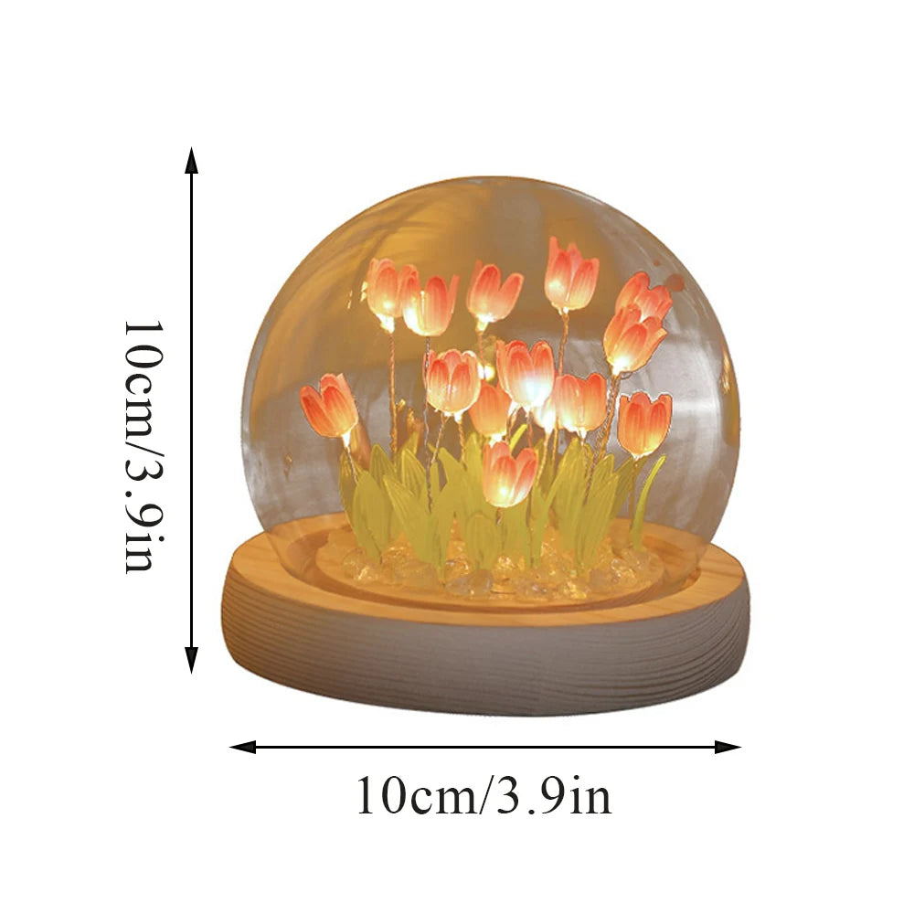 🌷 AuraWow™ – Glowing Tulip Night Lamp Rounded