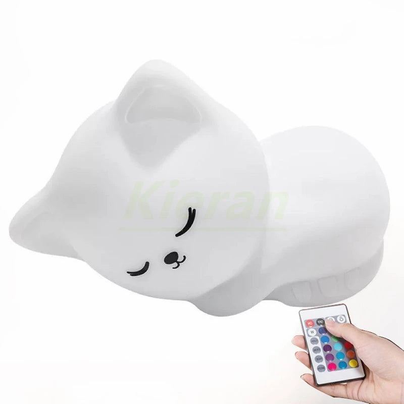 AuraWow™ – Soft Silicone Cat Night Light